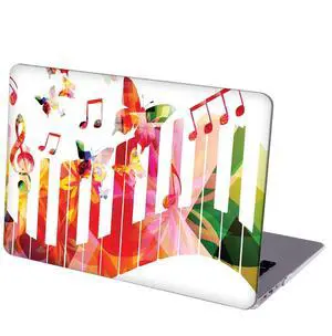 MINGDAO Compatible with MacBook Air 13 inch Retina Display with Touch ID, Hard Protective Shell with Keyboard Cover (M1 A2337 A2179 A1932, 2018 2019 2020 Release) - Butterfly Music Note MC7233