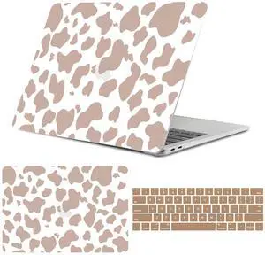 Miwasion Compatible with MacBook Pro 15 inch Case 2016-2019 Release A1990 A1707 with Touch Bar & Touch ID and Keyboard Protectors,Plastic Laptop Hard Shell(Brown Western Cow)