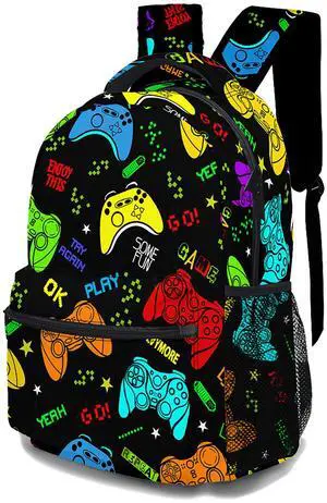 oallpu Colorful Game Backpack, Casual Lightweight Laptop Bag, Classic Shoulders Backpack Cool Daypack with Multiple Pockets (Colorful Game)