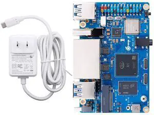 Orange Pi RV2 2GB/4GB/8GB LPDDR4x RISC-V Single Board Computer with 8-Core 64-Bit Processor, Wi-Fi 5.0/Bluetooth 5.0, Development Board Run Linux/Ubuntu/OpenHarmony (2GB+Power Supply)
