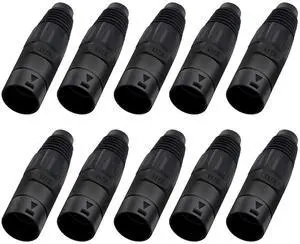 PENGLIN 10PCS RJ45 Ethercon Cable Connector, Outdoor Waterproof RJ45 Panel Mount Connector Metal Shielded Ethernet LAN Network Cable Protection Cover for Cat6a/6/5e/5