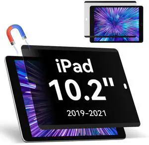 Magnetic Privacy Filter Compatible with iPad 7th/8th/9th Generation (10.2 Inch, 2019/2020/2021), Removable Anti-Glare Blue Light Privacy Screen Protector, Privacy Screen, Bubble-Free, Reusable