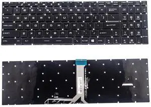 QRFAX Replacement Backlit Keyboard for MSI GS75 Stealth GE75 Raider & MSI GP75 GL75 GL65 GP65 Leopard Series Laptop with Per-Key RGB Colorful Keyboard US Layout