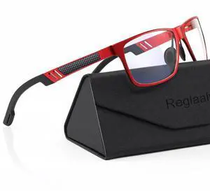 Reglaaly Blue-Light-Blocking-Glasses Men/Women Gaming Glasses Computer Screen Eyeglasses Metal Frame