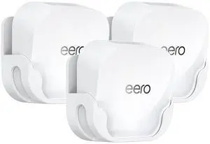 QUIDDITY eero 7 Wall Mount Bracket - Compatible with eero WiFi 7 Mesh Router and Extender, Space-Saving Holder for eero 7 WiFi Extender with Cable Management - White (3 Pack)