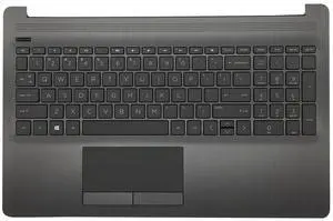 RenBang Tech Replacement for HP Laptop 15-DA 15-DB 15T-DA 15T-DB Upper Case Palmrest Touchpad Keyboard Assembly L20386-001 AP29M000A00 Ash Sliver