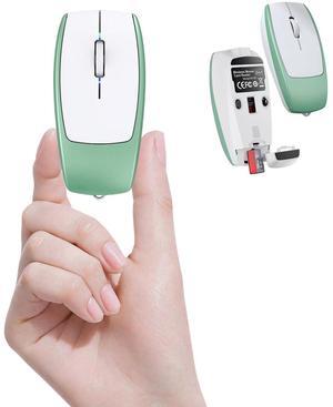 Wireless Mouse Mini Small Finger Bluetooth Mouse with TF Card Reader,Silent Pocket Portable Handheld Tiny Compact USB Travel Optical Mice for PC Laptop Computer MacBook Tablet Kids Women Men Gift