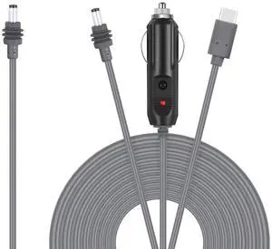 FLGAN 3-in-1 DC Charging Cable for Starlink Mini Extra Long 18FT Starlink Mini Barrel Plug/USB-C/DC Plug Power Cord Charger Power Supply