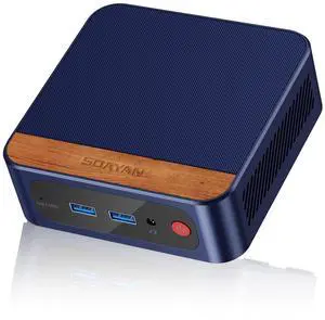 SOAYAN Mini PC, 13th Twin Lake N150 Linux Mini Computers (up to 3.6GHz) 8GB DDR4 256GB SSD Ubuntu Small Desktop Computer 4K Dual Display/WiFi 6/USB3.2/BT5.2/Gigabit Ethernet for Home, Office, Business