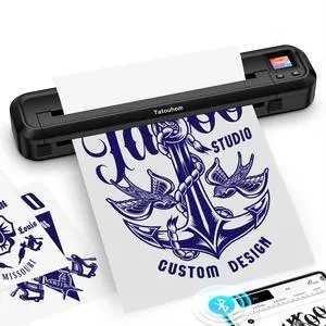 Tatouhom Tattoo Stencil Printer with Display Screen, Bluetooth Stencil Machine for Tattooing, Thermal Transfer Printer for Tattoo Artists&Beginners, Compatible with Smartphone & PC
