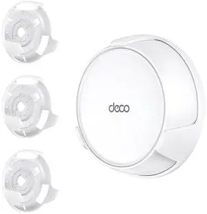 Wall Mount Holder for TP-Link Deco BE23/BE25/BE3600/BE5000 WiFi 7 Mesh Wi-Fi System - Space-Saving Bracket with Hidden Cable Management, Secure & Stylish Design for Home and Office(White, 3-Pack)