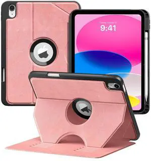 TiMOVO Case for iPad (A16) 11th Generation 11 Inch 2025, iPad 10th Generation Case 10.9 Inch 2022, Adjustable Multiple Viewing Angles Protective Cover with Pencil Holder, Auto Wake/Sleep, Pink