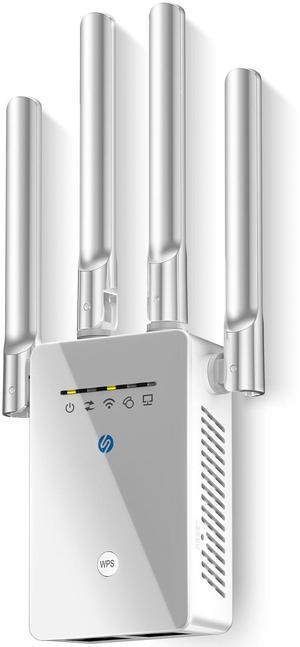 2025 Best WiFi Extender Signal Booster - 6X Faster Internet Extender WiFi Booster for Home, Long Range up to 15,588 Sq Ft, WiFi Repeater w/Ethernet Port, 1-Tap Setup, Compatible with Wireless Routers