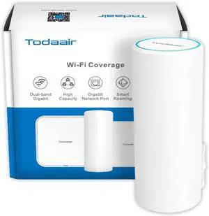Outdoor WiFi Extender|Booster Signal Repeater|Dual Band|AC 1200 Mbps|Weatherproof|PoE Ethernet Port|Coverage Radius 250 ft|65 Devices