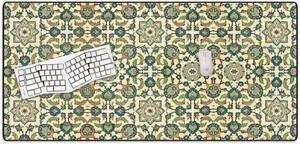 MPCO. Large Gaming Mouse Pad - 36"x17" Aeroglyde Arabic Textiles Emerald-Green Mouse Pad Mat - Full Desk Mouse Pad for Smooth Control - Non-Slip, Washable, Smooth Finish Large Mousepad for Desk\