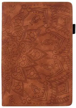 TIPOYOROO Case for Samsung Galaxy Tab S10 Plus 2024 (X820/SM-X826B)/S9 Plus (X810/X816) /S9 FE+(X610/X616) 12.4 Inch 2023 PU Leather Folio Cover Multi-Angle Viewing Auto Sleep/Wake Function- Brown