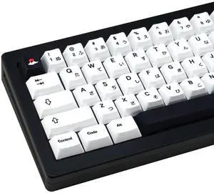TIMSEKER Black and White Japanese Keycap Set, Custom Cherry Profile PBT Keycap, 140 Keys Minimalist Dye Sublimation Key Cap for Cherry MX Switches ANSI Layout Mechanical Gaming Keyboard