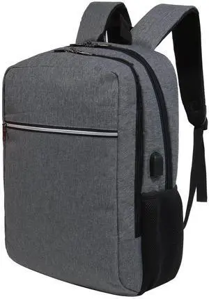 TITILT Laptop Backpack for Men Women, Travel Business Backpack with USB Charging Port and Anti Theft Pocket, Fits 17 Inch Laptop,Grey