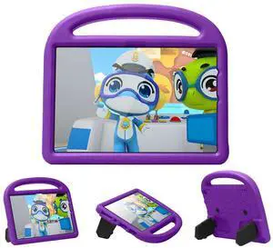 UUcovers All-New Fire HD 10 & 10 Plus 10.1" Tablet Kids Case (Only Compatible 11th Generation, 2021 Release) with Handle Kickstand Kids-Friendly Lightweight Shockproof Silicone EVA Foam Cover, Purple