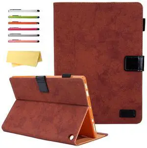UUcovers All-New Fire HD 10 & 10 Plus 10.1" Tablet Case (Only Fits 11th Generation, 2021 Release) Business PU Leather Folio Stand Magnetic Smart TPU Cover with Pencil Holder [Auto Wake/Sleep], Brown