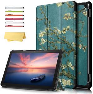 UUcovers 10.1" Kindle Fire HD 10 (11th Gen) & Fire HD 10 Plus (11th Gen) Case (Only fits 11th Generation Tablet, 2021 Release) Folio Stand Smart Cover with Auto Sleep/Wake, Van Gogh, Almond Blossom