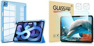 iPad Pro 11 & Air 10.9 Clear Azure Case and 2 PC Tempered Glass