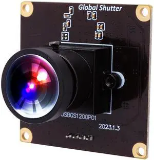 Wecamera_usb High Speed Wide Angle Global Shutter USB Camera Module for Computer 1080P Mini Webcam Board High Frame 90fps Web PC Camera Board for Laptop Raspberry Pi (120degree No Distortion Lens)