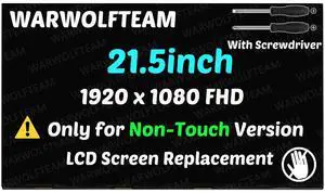 WARWOLFTEAM Screen Replacement for HP 22-D 22-DF0003W 22-DF0006LA All in One L75153-351 L03400-J53 21.5inch 1920 x 1080 FHD 60Hz 30Pins LCD LED Screen Display Panel(Non-Touch)