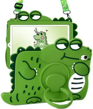 Wazzasoft for iPad mini 7 A17 Pro 2024, for iPad mini 6 Case 8.3 Inch 2021 - Cute Girls Boys Kawaii Cover Girly Women with Rotating Stand & Strap Soft Silicone Funda for Apple iPad mini 6th Gen Cases