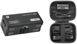 Sipeed NanoKVM-USB Operations Maintenance Server Tool Kit, Multi-Device Collaboration, Finger-sized 4K USB KVM for Server SBCs, USB A Switcher 1080P Video Capturer, 4K HDMI IN/Loop Out (KVM Full Kit1)