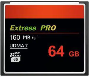 WQDMKE Camera CF Flash Memory Card 64GB Compact Memory Card UDMA Speed Up to 160MB/s