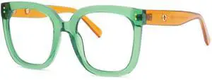 Zeelool Retro Square Blue Light Blocking Glasses for Women Men ZJGT652540-06B Green