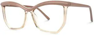 Zeelool Stylish Oversized Geometric Blue Light Blocking Glasses for Women Men Tonka ZJGT945534-05 Champagne