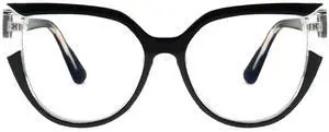 Zeelool Stylish Oversized Cat Eye Blue Light Blocking Glasses for Women Joyce ZJGT550502-03 Black