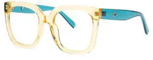 Zeelool Retro Square Blue Light Blocking Glasses for Women Men ZJGT652540-05B Yellow