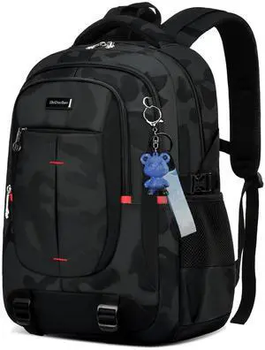 ZHIDOBO schoolbags for Middle school and high school studenthigh-capacity camo bookbags for Teens boysWater Resistant Anti Theft Travel backpack with Computer compartment Fits 15.6 Inch Laptop
