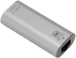 USB C Female to RJ45 Female Ethernet Adapter 10/100 / 1000Mbps No Driver Easily Use Aluminum Alloy Type-C Interface USBC Ethernet Adapter for Phones Computers Tablets.