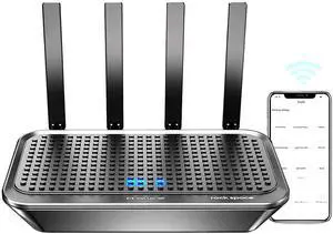 AC2100 WiFi Router - 4 Gigabit LAN Ports, 60 Devices, 2100Mbps Speed, 3000Sq.Ft Range, MU-MIMO, Parental Control for Gaming & Home Use