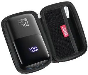 Hermitshell Travel Case for INIU Portable Charger 22.5W PD3.0 QC4.0 Fast Charging USB C LED Display 10000mAh Power Bank