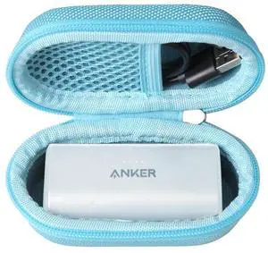 Hermitshell Hard Travel Case for Anker Nano Power Bank, Portable Charger 5,000mAh (Blue)