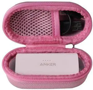 Hermitshell Hard Travel Case for Anker Nano Power Bank, Portable Charger 5,000mAh (Pink)