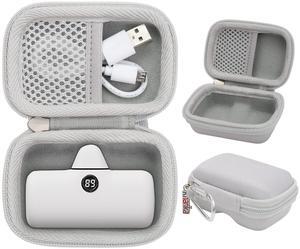 khanka Hard Travel Case Compatible with iWALK/Charmast/KKD/Abnoys/VEGER/Taegila Small Portable Charger 3350mAh 4500mAh 4800mAh 5000mAh 5200mAh 8000mAh Ultra-Compact Power Bank, Case Only (White)