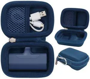 khanka Hard Travel Case Compatible with iWALK/Charmast/KKD/Abnoys/VEGER/Taegila Small Portable Charger 3350mAh 4500mAh 4800mAh 5000mAh 5200mAh 8000mAh Ultra-Compact Power Bank, Case Only (Blue)