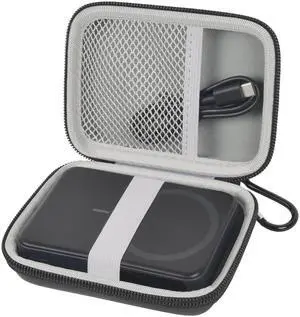 Portable Charger Case Compatible with Anker MagGo Power Bank (10K) 15W MagSafe Battery Pack, Storage Holder for 633/622/621/321/A1654 10000mAh 5000mAh Cell Phone Power Delivery - Carrying Bag Only