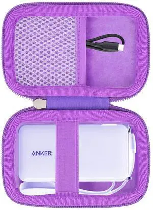 khanka Hard Case Replacement for Anker 3-in-1 Power Bank USB C Charger Block,10,000mAh 10k Portable Charger,Case only. (Purple)
