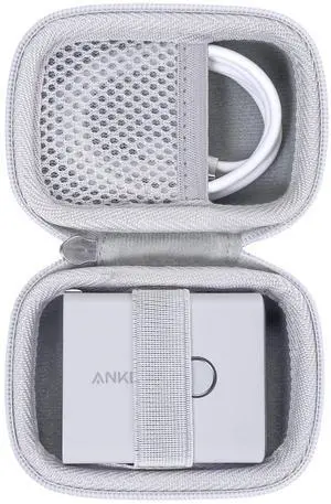 khanka Hard Case Replacement for Anker 45W Wall Charger 5,000mAh 20W Portable Charger, 521 Power Bank (PowerCore Fusion), Case Only (White)