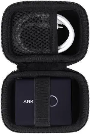 Khanka Hard Case Replacement for Anker 45W Wall Charger 5,000mAh 20W Portable Charger, 521 Power Bank (PowerCore Fusion), Case Only (Black)