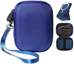 Alltravel Palm Size case for Foldable Magnetic Wireless Portable Charger, Compatible with Yiisonger, Anker 622/633, AOGUERBE, podoru (Blue)