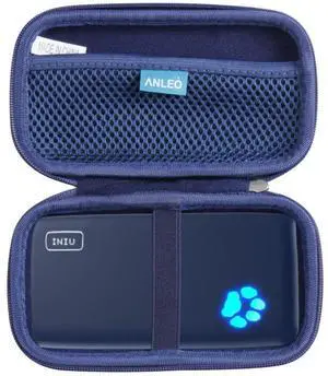 Anleo Hard Travel Case for INIU Portable Charger 10000mAh Power Bank [2022 Version] (Blue)