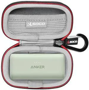 RLSOCO Carrying Case for Anker Nano Power Bank with Built-in USB-C Connector/with Built-in MFi Certified Lightning Connector Portable Charger - Black (Case Only)